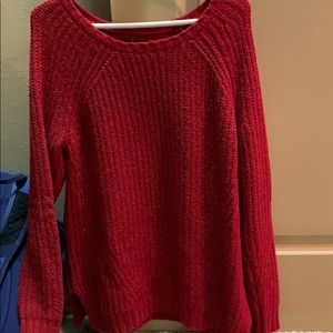 Red soft scoop neck American Eagle sweater